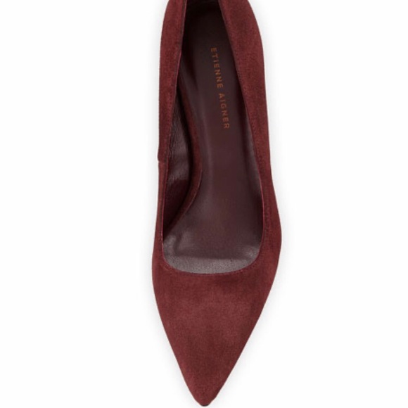 New! Etienne Aigner Julie Suede Pointed Toe Pumps - Picture 3 of 4